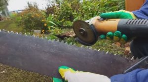 Заточка ножовки болгаркой