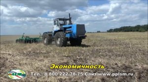 Борона дисковая прицепная типа УДА-4,5 в работе