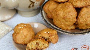 Морковное печенье с кунжутом
