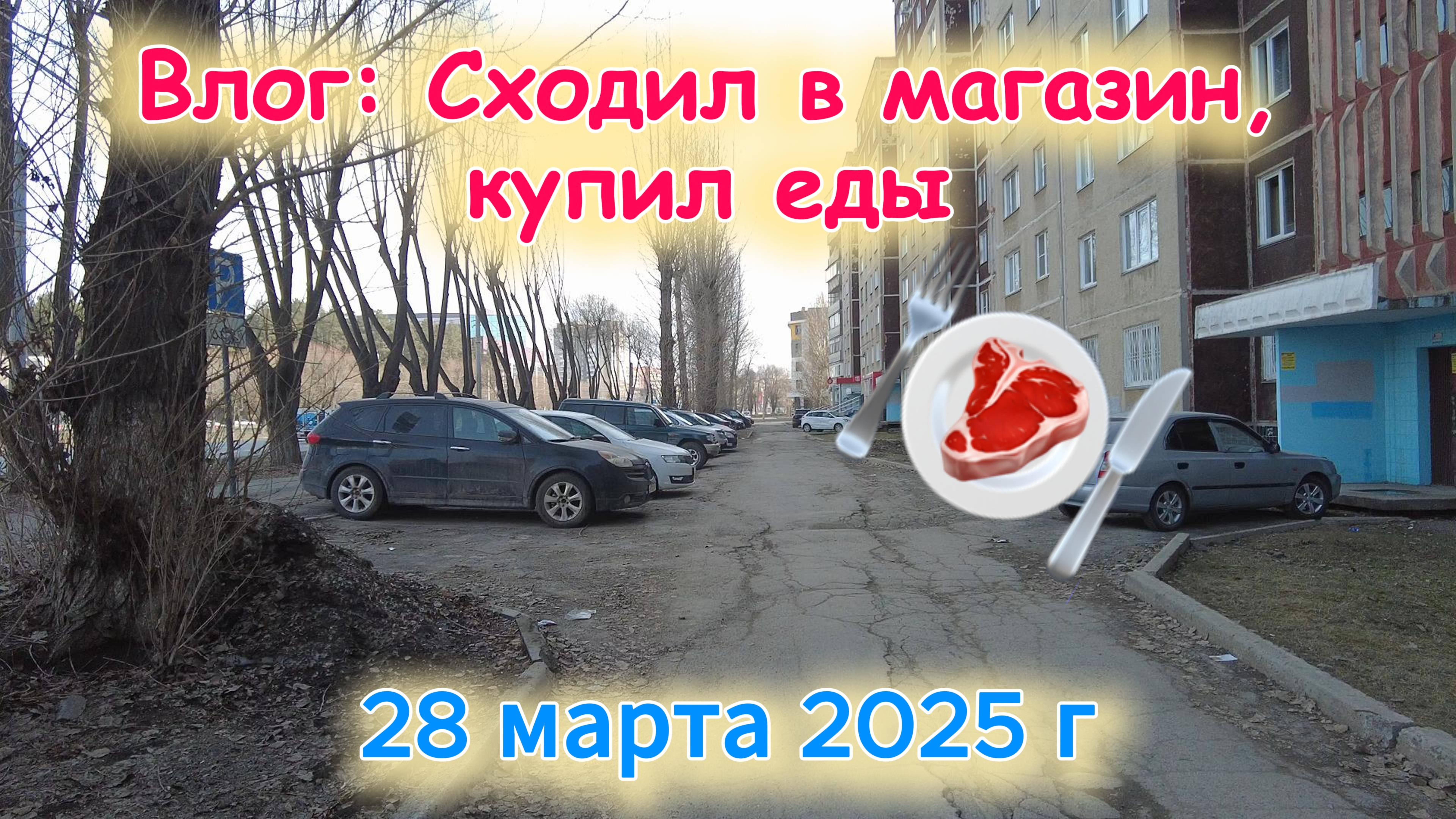 Влог: сходил в магазин за едой 28 марта 2025 г