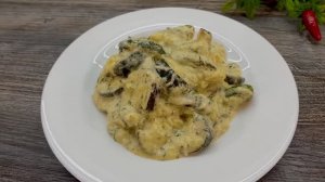 Кабачки в сметанном соусе по-домашнему - вкусно и сытно_ простые идеи  из овощей на ужин или обед.