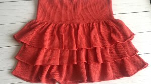 Юбка с воланами на вязальной машине