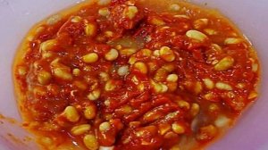 Суп с фасолью рисом и томатом