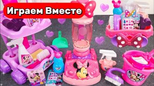 Игрушки мультики ! Игрушки из мультика Микки Маус ! Играем в уборку вместе с МИННИ МАУСС ! Детям ❤️