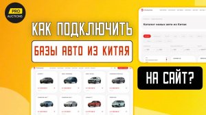 Базы авто из Китая на платформе Pro Auctions