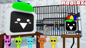 Sprunki(Спрунки) Mr Fun Computer Играет в Prison Run Obby ROBLOX? Incredibox Sprunki