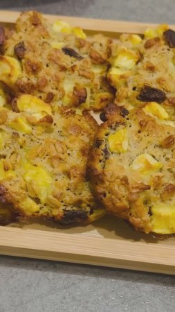 Печенье из овсяных хлопьев в духовке / Готовлю овсяное печенье с яблоком, изюмом и орехами