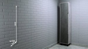 Пенал 40 Loft без ящика левый/правый бетон Домино