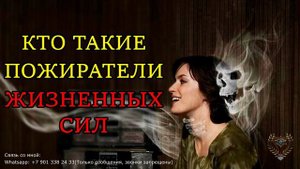 Кто такие пожиратели жизненных сил?