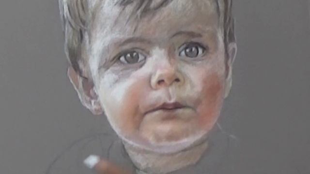 Pastel Portrait Tutorial ~ What colours to use for skin tones and hair. Pastel Painting of a baby