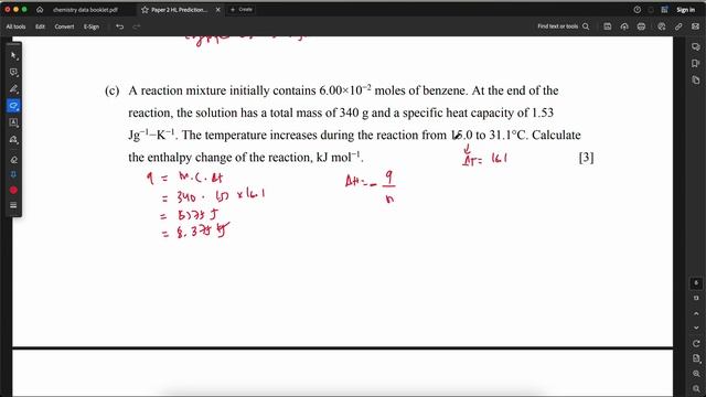 IB Chemistry Paper 2 HL 2024 - Another Example (Mock Exam 2 /Prediction Questions 2)