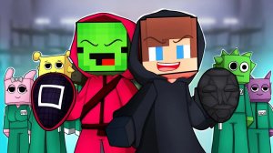 ИГРА "КАЛЬМАР" 2 СЕЗОН против СУПЕРСЕМЕЙКИ СПРУНКИ : майнкрафт мультфильм
