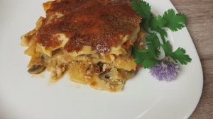 ЛАЗАНЬЯ с грибами. Очень простой рецепт!