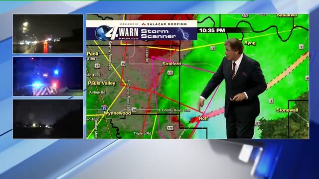 Severe Weather Coverage in Oklahoma - April, 27. 2024 9:32 p.m. start time