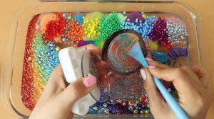 ДЕЛАЕМ СЛАЙМ ДОМА! Смешиваем тени «Блестящая радуга», макияж, детали, блёстки в слайм! Увлекательное