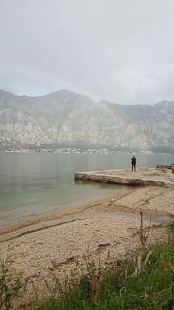 Черногория. Радуга над Которским заливом.