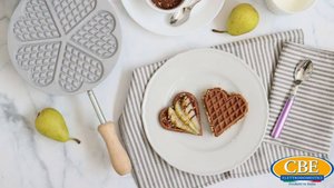 Электрическая вафельница CBE 8050300 электровафельница, бельгийская, венская форма вафли 5 сердец