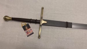 Меч двуручный Уильяма Уоллеса золото, William Wallace Sword gold finish, Art Gladius 3601