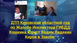 ДТП Кировский областной суд дело по жалобе ГИБДД Инспектора Кошкина юрист Вадим Видякин.mp4