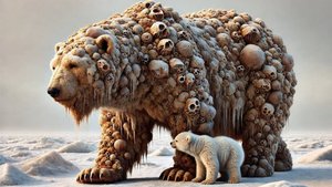 Белый медвежонок ищет помощи, чтобы спасти свою мать в Арктике | Расслабляющая видеосъемка