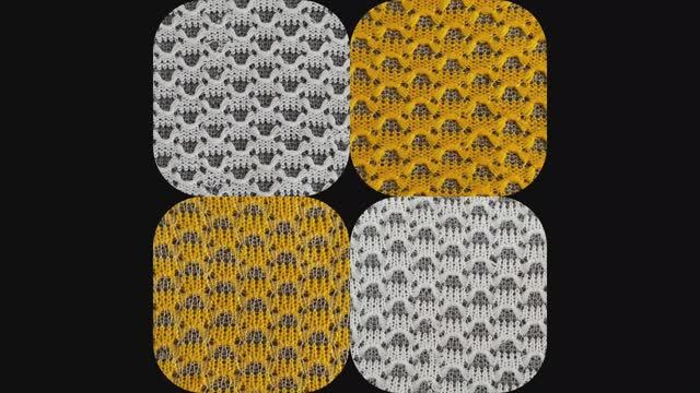 Нежный двухсторонний ажурный узор на машине Silver Reed смотреть онлайн