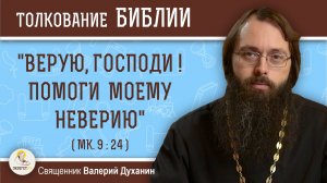 "ВЕРУЮ, ГОСПОДИ! ПОМОГИ МОЕМУ НЕВЕРИЮ" (Мк. 9:24). Священник Валерий Духанин. Трудные места Писания