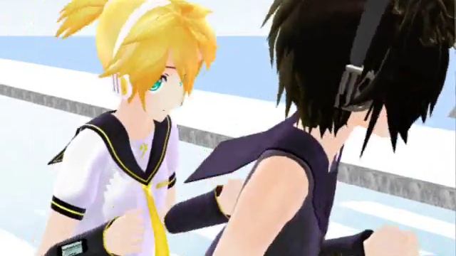 Rei Kagene & Len Kagamine - Happy Synthesizer [MMD]