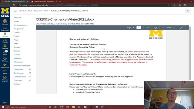 CIS 2001 - Computer Science II for Data Scientists ( Python ) - Course Introduction - Winter 2021