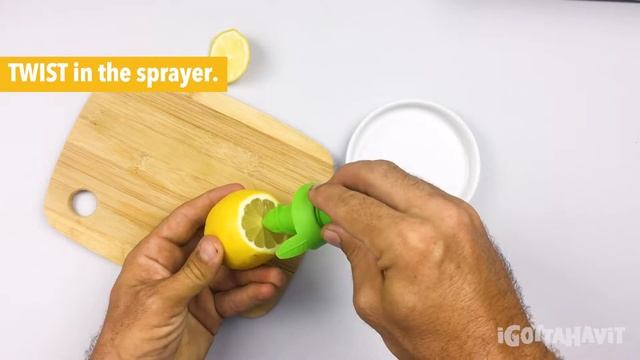 Citrus Sprayer Kitchen Gadget - Twist sprayer into citrus and spray fresh citrus juice on meals!