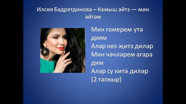 Ильсия Бадретдинова  - Камыш эйтэ  - мин эйтэм
