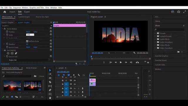 How to add a Track matte Key in Adobe Premiere - Track Matte Key in Premiere Pro - Track matte Key смотреть онлайн