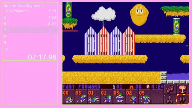 Lemmings 2 THE TRIBES | BEACH TRIBE | 4:24 WR