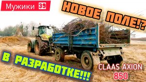 ПРИОБРЕЛИ НОВОЕ ПОЛЕ/КОРЧУЕМ, ВЫВОЗИМ МУСОР/ Claas Axion 850/ РАБОТА МЕХАНИЗАТОРОВ/ Март 2025