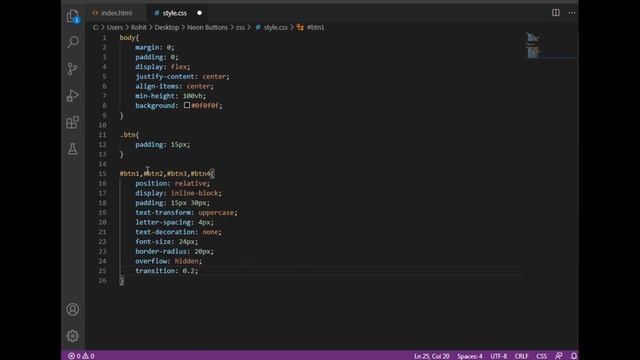 Neon Effect On Buttons Or Link | HTML & CSS | Web Design | Source Webin смотреть онлайн