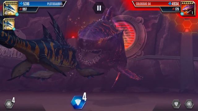 Jurassic World - Plotosaurus vs Colossus 04 (Megalodon Boss) смотреть онлайн