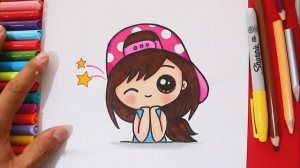 Как нарисовать классную девочку | девушку в кепке с ремешками