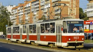 Трамваи Самары-ночью ещё красивее