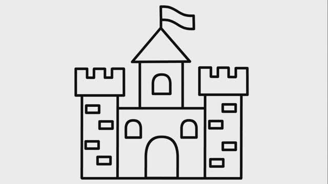 КАК НАРИСОВАТЬ ЗАМОК