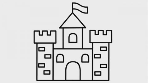 КАК НАРИСОВАТЬ ЗАМОК