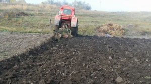 пахота города  т-40 плуг плм-3.35