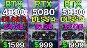 RTX 5080 vs RTX 4090 vs RTX 5090 - Test in 10 Games | DLSS 4 vs DLSS 3 | 4K