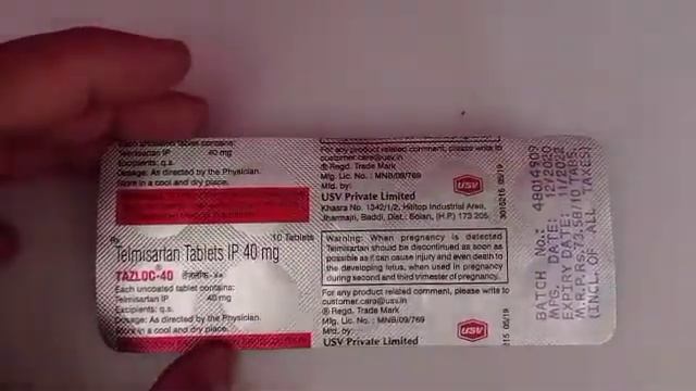 Tazloc 40 - telmisartan tablet ip 40mg