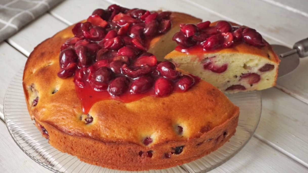 Пирог от которого невозможно оторваться! Творожный пирог с вишней. Вкусно и просто!