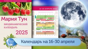 Лунный календарь Марии Тун на вторую половину апреля 2025