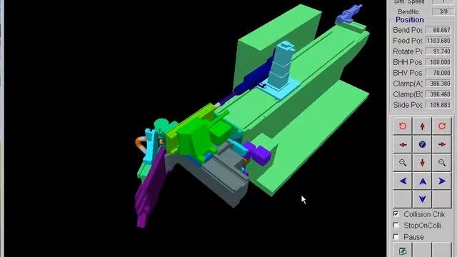 3D симуляция процесса гибки YLM