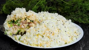 Потрясающе вкусный салат Снег! Мало кто знает этот рецепт! ВСЕ ИЩУТ ЕГО НА ПРАЗДНИЧНОМ СТОЛЕ 5 минут