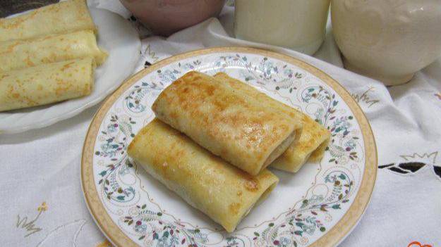 Блины с начинкой из мяса с гречкой