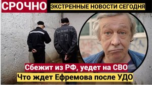 Сбежит из РФ, уедет на СВО или будет дворником Что ждет Ефремова после УДО