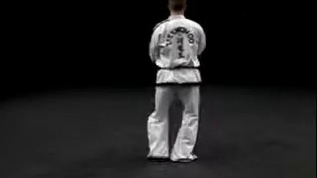 10 (1) гып, Санджи чаруги, на белый пояс 1 комплекс в тхэквондо Saju Jirugi (Blanco. 10º (со спины) смотреть онлайн