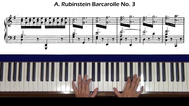 Anton Rubinstein Barcarolle Op. 50, No. 3 In G Minor Piano Tutorial